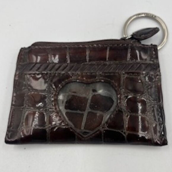Brighton Croc Mini Leather Coin Purse With Detachable Key Ring - Picture 1 of 6